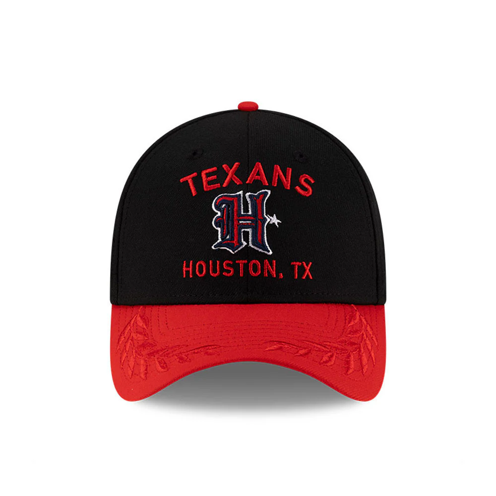 Men's Houston Texans New Era 2025 NFL Draft Black 39THIRTY Flex Fit Hat