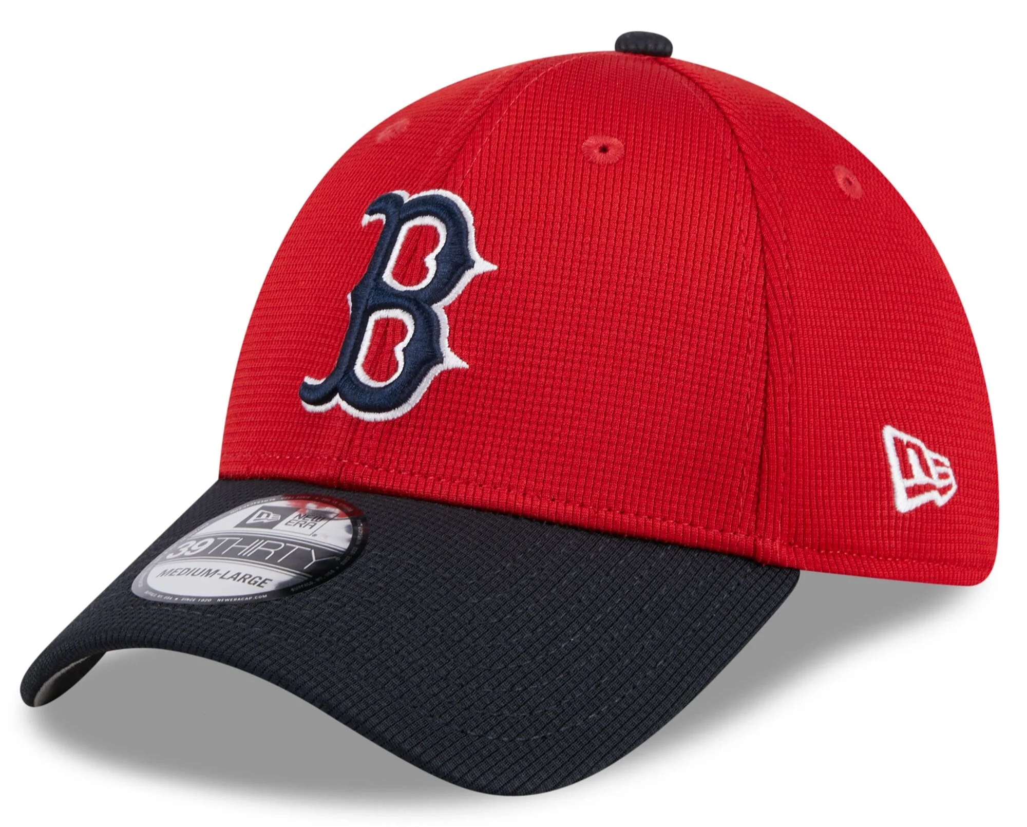 Men's Boston Red Sox New Era Red/Navy 2025 Batting Practice 39THIRTY Flex Hat