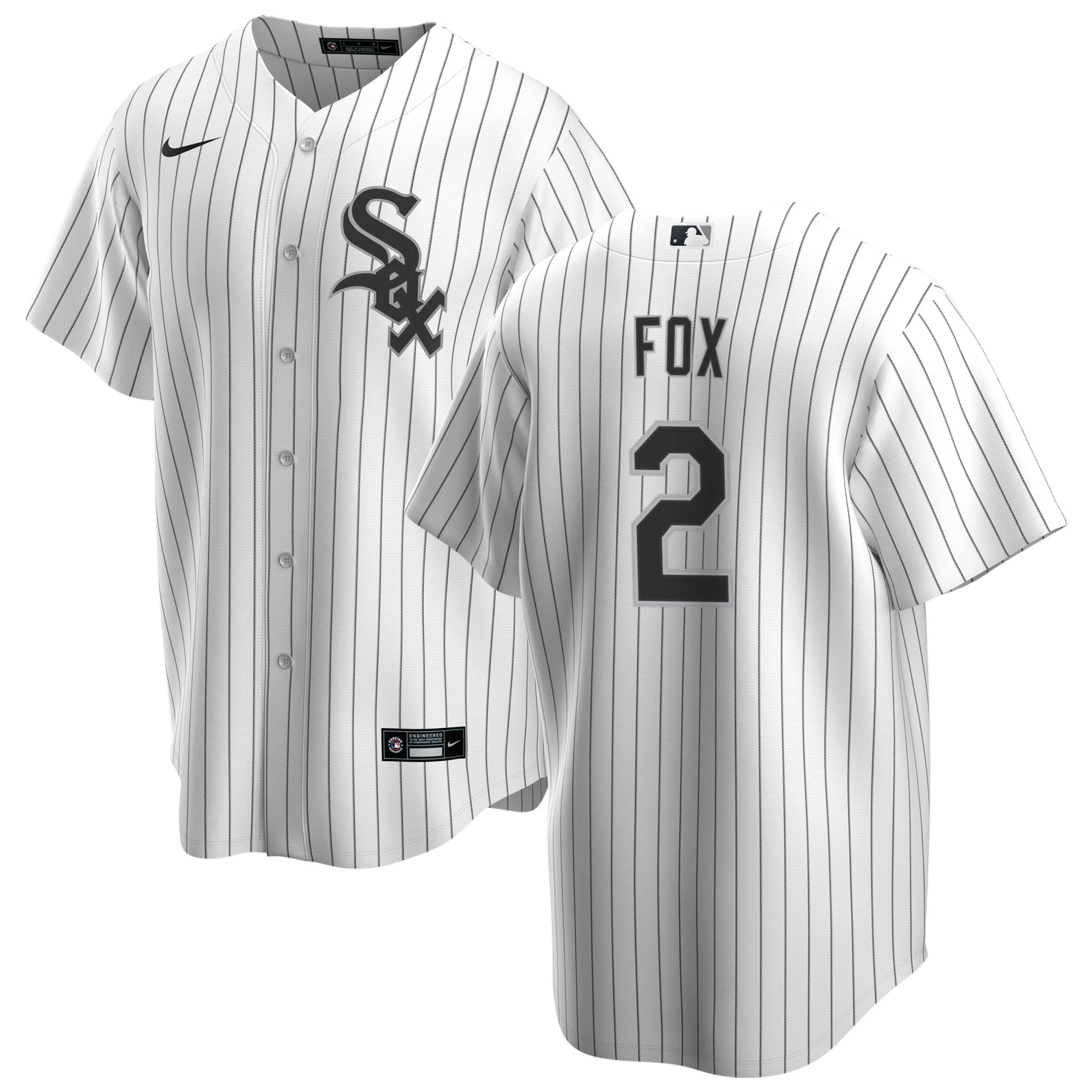 NIKE Men's Nellie Fox Chicago White Sox White Home Premium Twill Replica Jersey