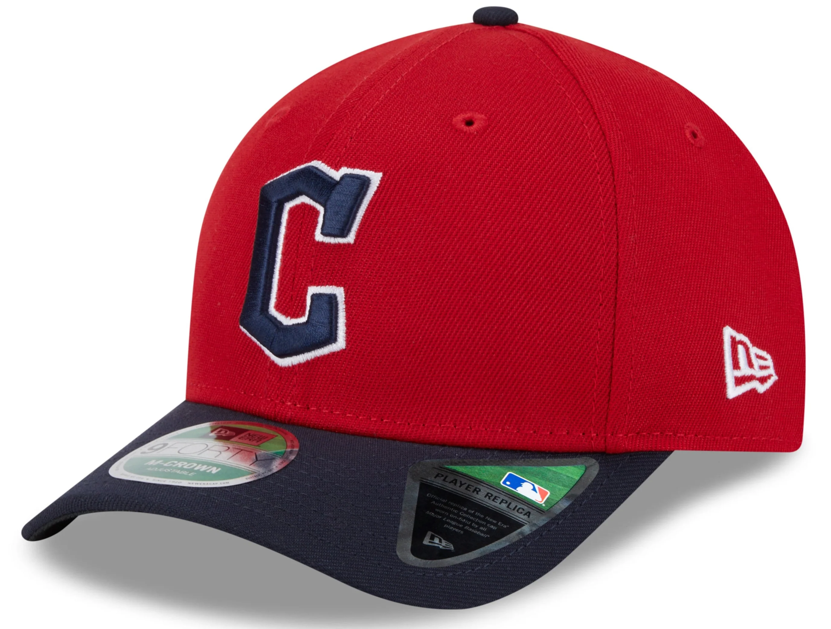 Cleveland Guardians Red/Navy New Era Player Replica M-Crown 9FORTY Adjustable Hat