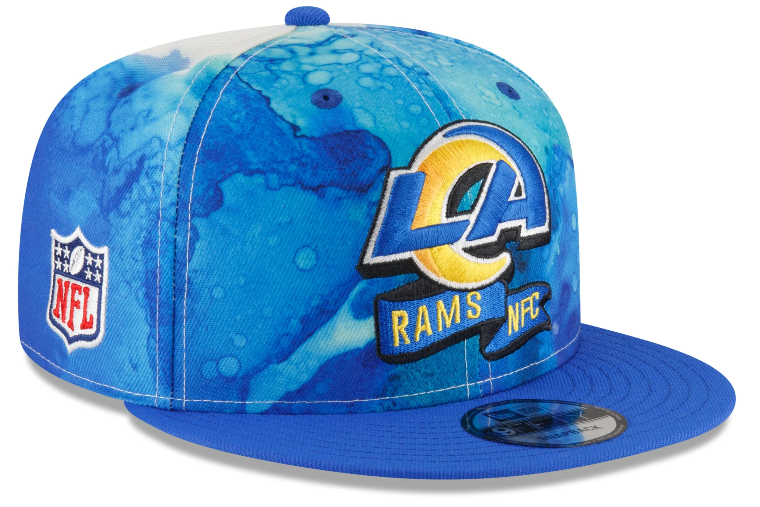 Men's Los Angeles Rams New Era Ink 2022 NFL Sideline 9FIFTY Snapback Adjustable Hat