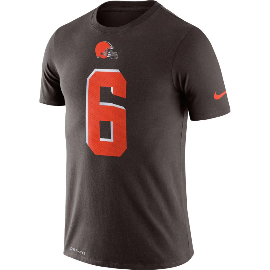 Men's Cleveland Browns Baker mayfield Nike Brown Player Pride Name & Number Performance T-Shirt