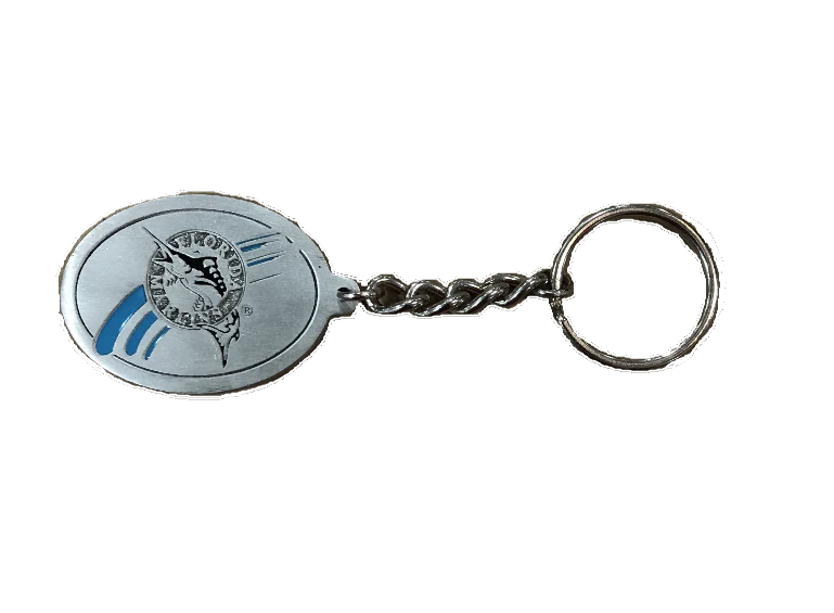 Florida Marlins MLB Metal Oval Keychain