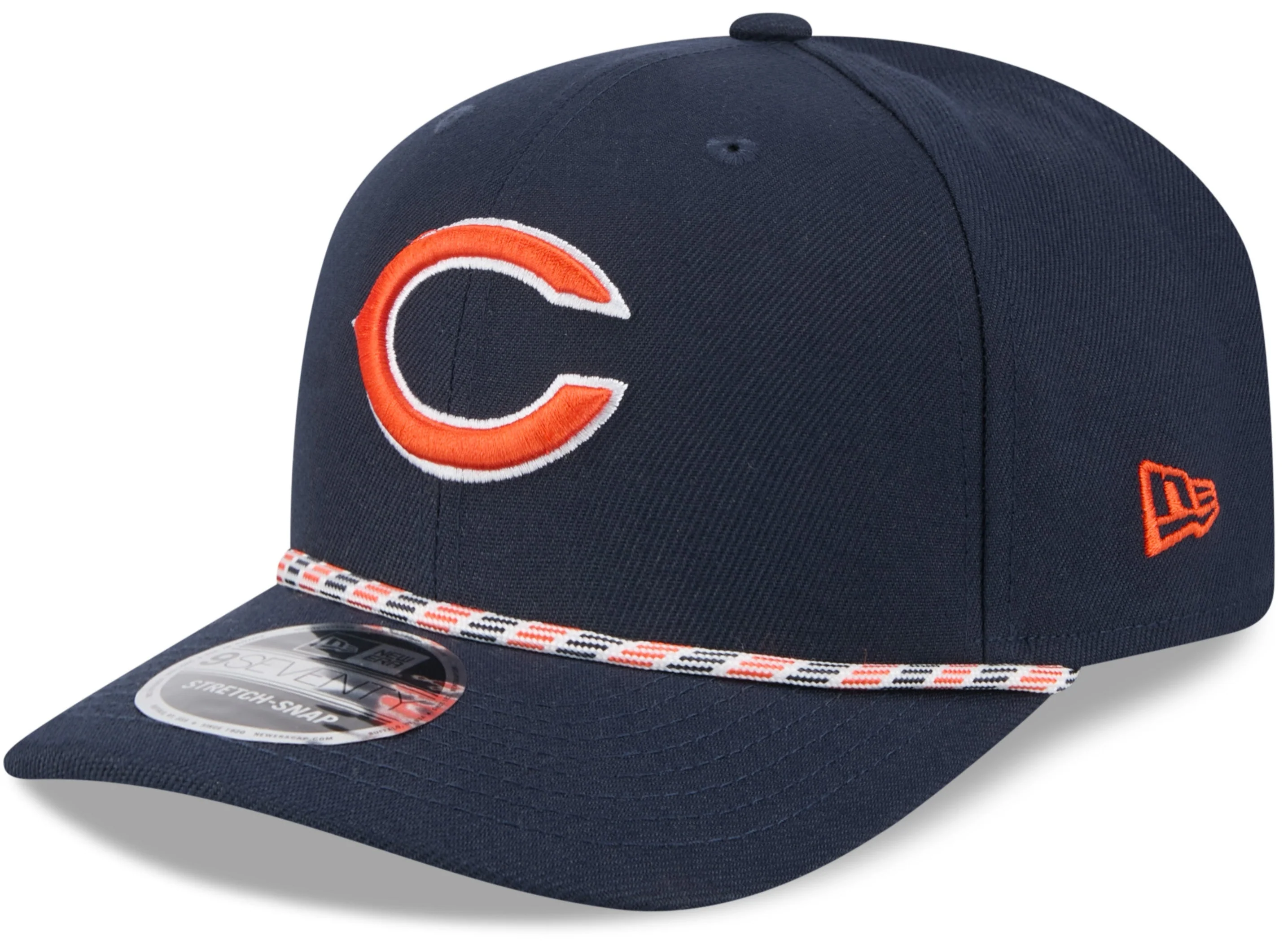 Chicago Bears New Era Navy Multi Rope 9SEVENTY Stretch Snap Adjustable Hat