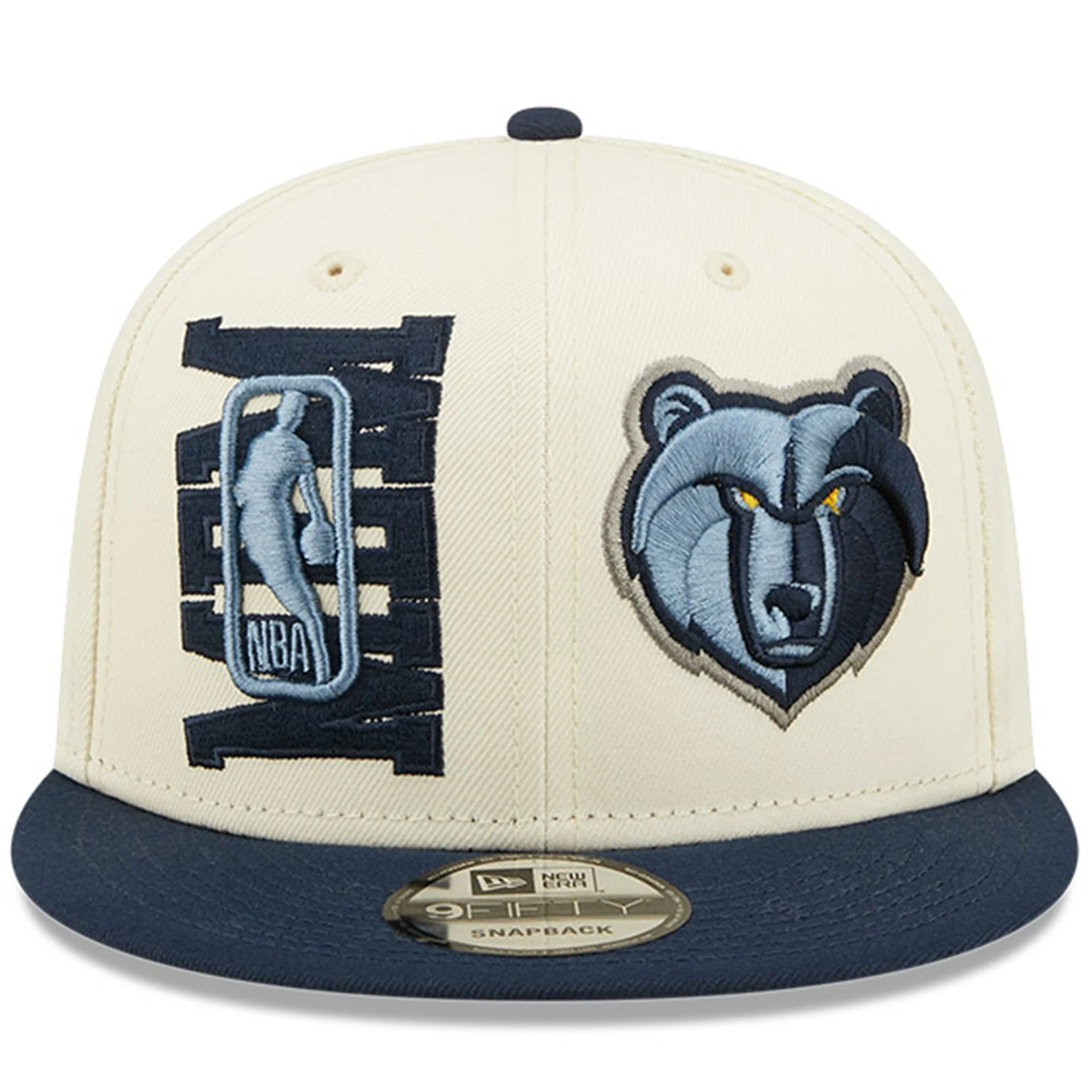 Memphis Grizzlies New Era 2022 NBA Draft 9FIFTY Snapback Adjustable Hat - Cream/Navy