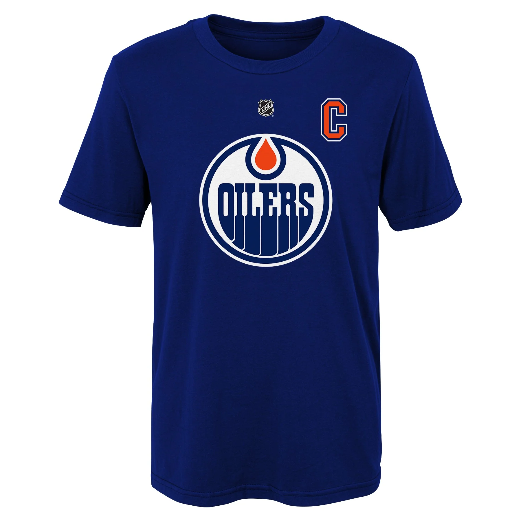 Youth Edmonton Oilers Connor McDavid Blue NHL Player Name & Number T-Shirt