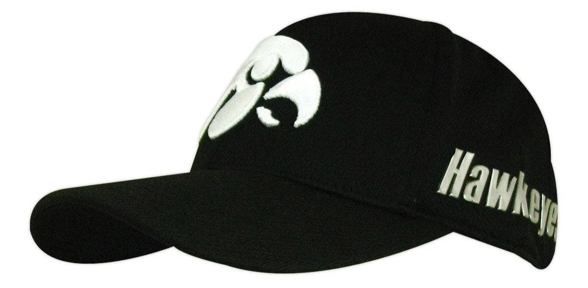 NCAA Iowa Hawkeyes Ultrasonic Black One Fit Flex Hat
