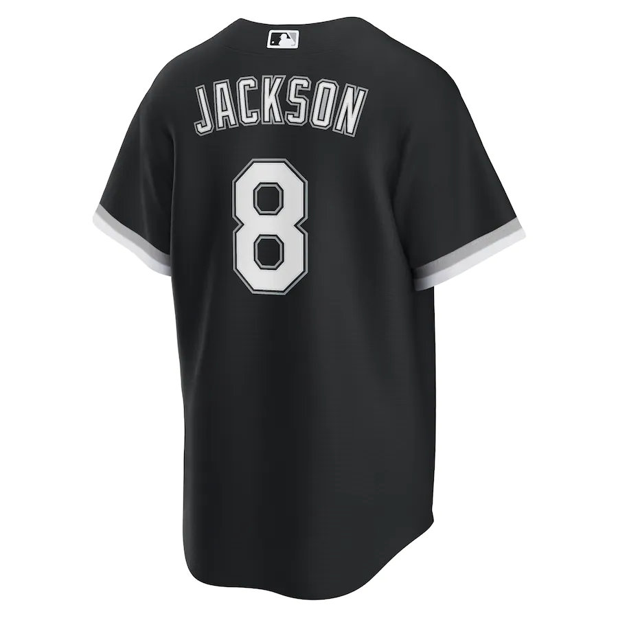 NIKE Men's Bo Jackson Chicago White Sox Black Alternate Premium Twill Replica Jersey
