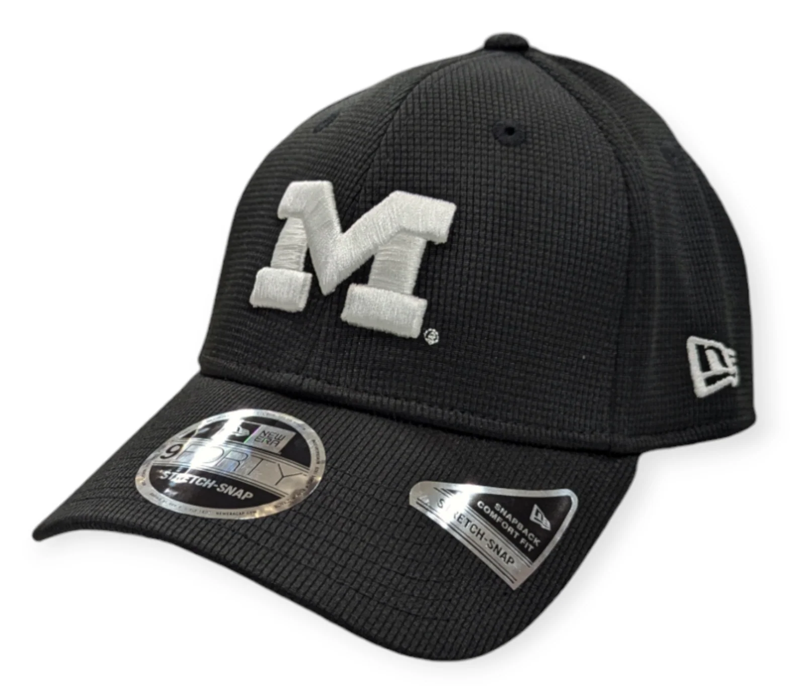 Michigan Wolverines New Era Black Pivot 9FORTY Adjustable Hat
