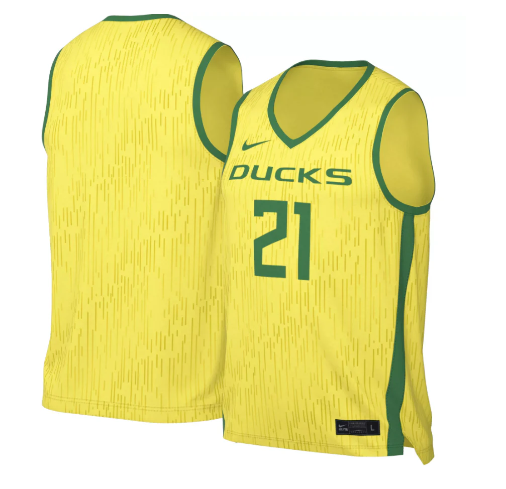Men's Oregon Ducks Nike Alternate Replica #1 Basketball Jersey – Yellow
