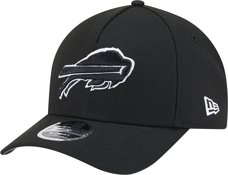 Buffalo Bills New Era Black & White Primary 9FORTY A-Frame M-Crown Adjustable Hat