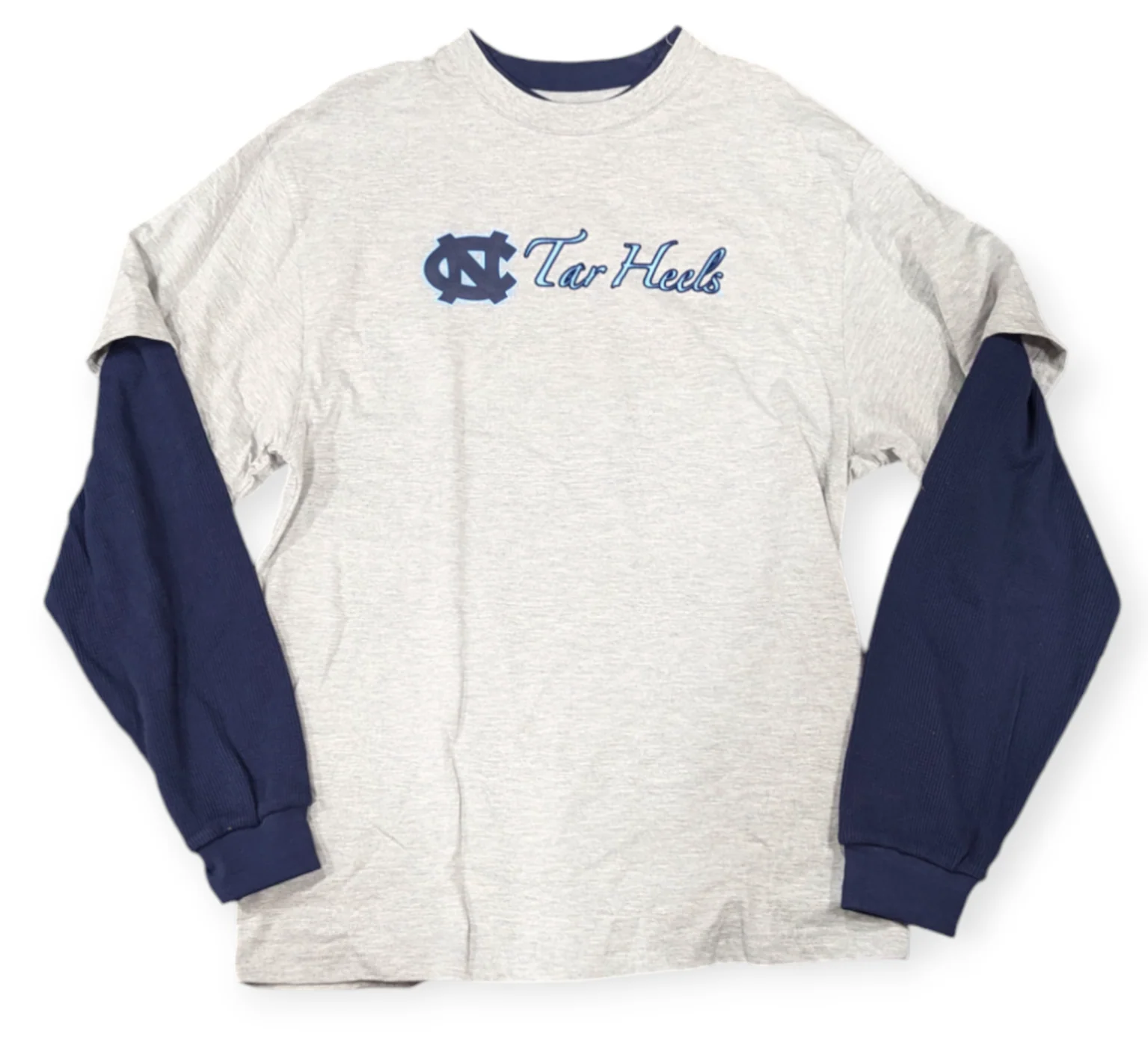 Youth North Carolina Tar Heels Reebok Gray Heisman Collection Long Sleeve Tee