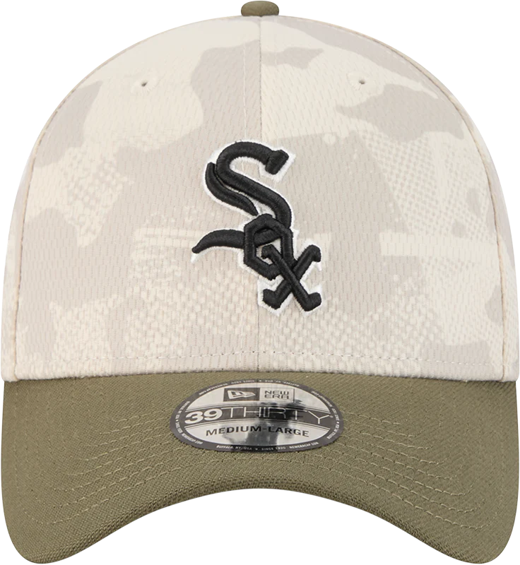 Chicago White Sox Camo 2025 Armed Forces Day New Era 39THIRTY Flex Hat