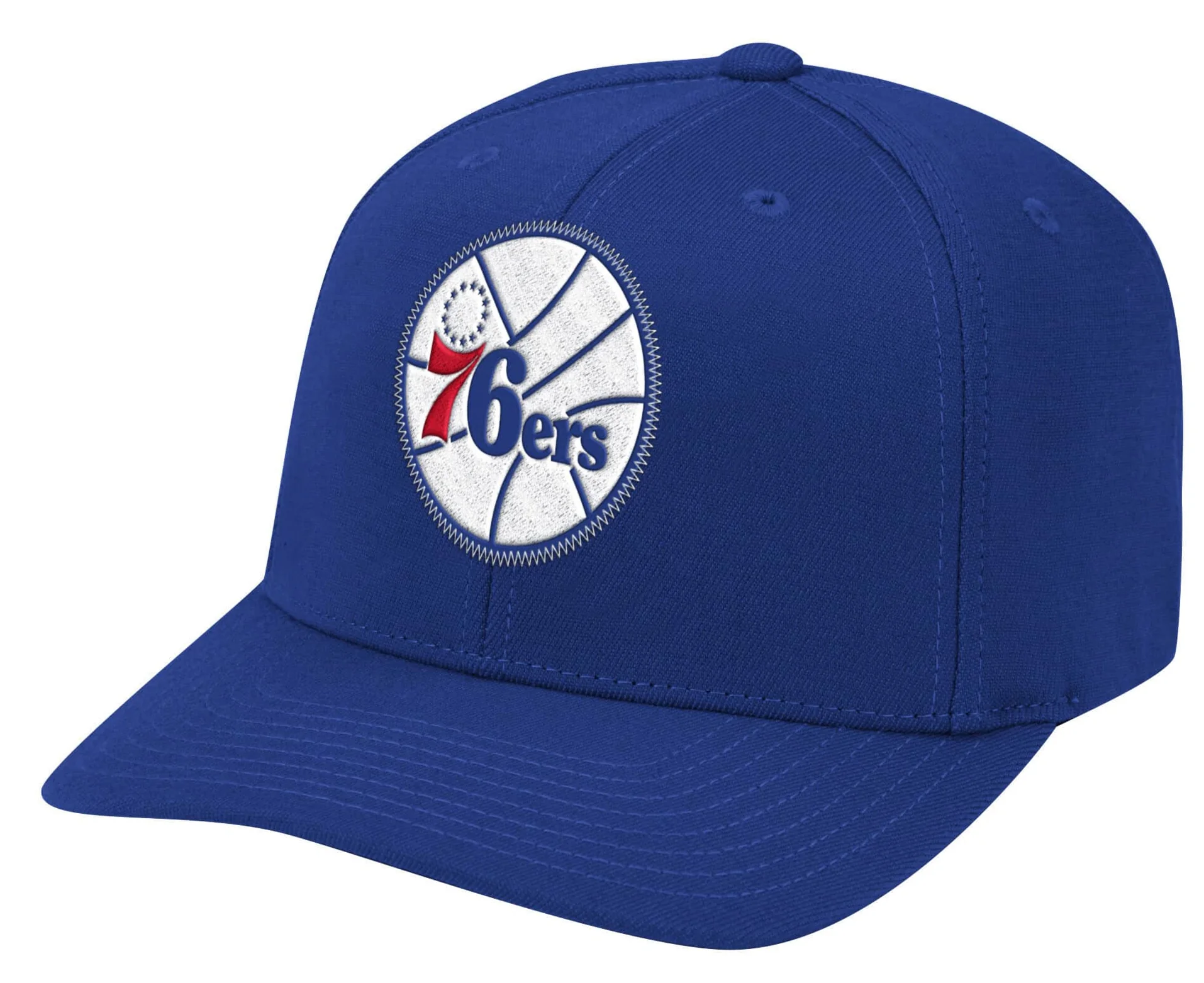 Mens NBA Philadelphia 76ers Royal Zigm Zagm Stretch Snapback Hat By Mitchell And Ness