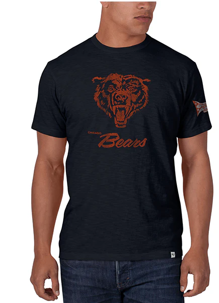 Chicago Bears Men's Legacy Retro Bear Logo Scrum Tee By ’47 Brand