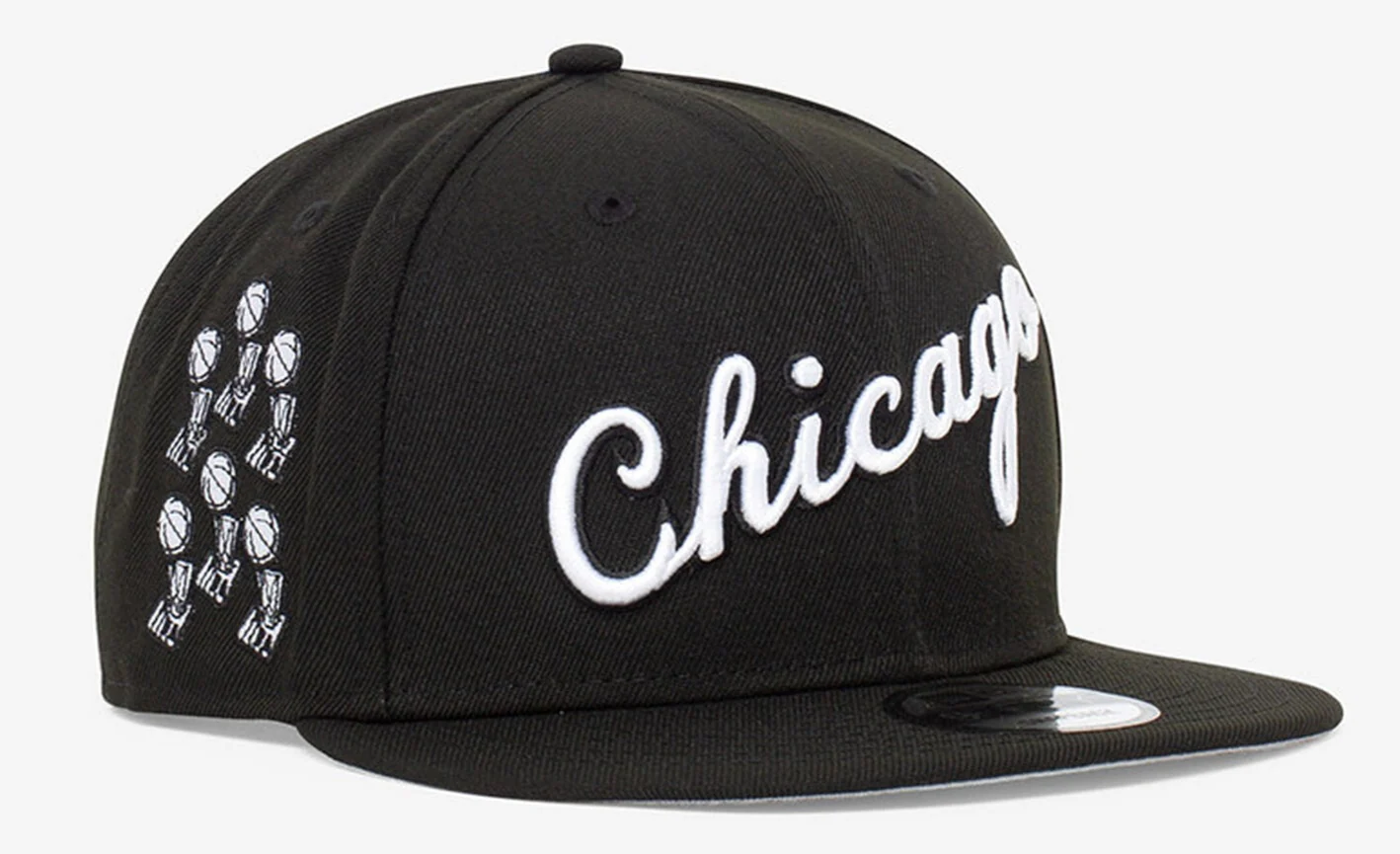 Men's Chicago Bulls 2021-2022 City Edition Trophy's Black New Era 9FIFTY Snapback Hat