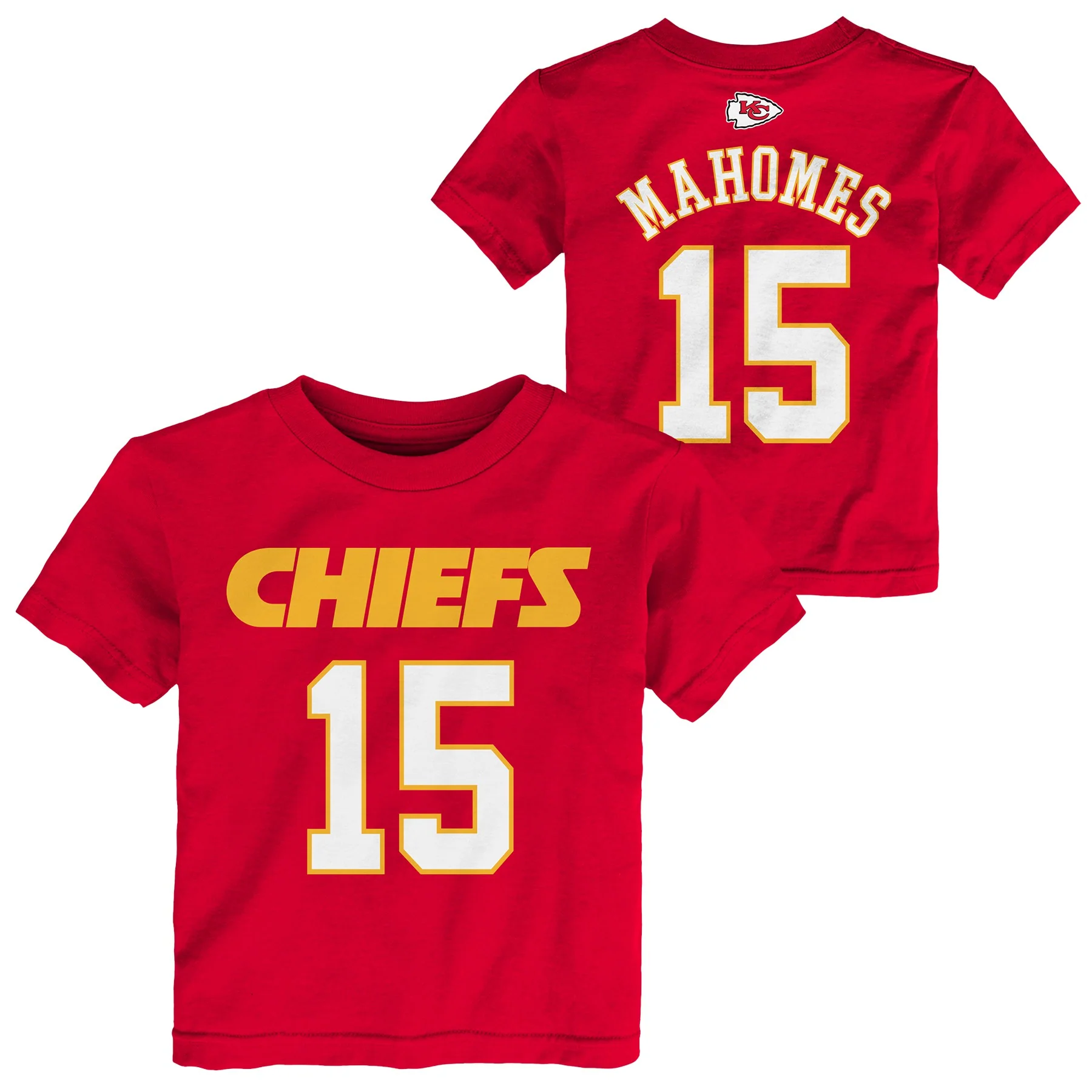 Toddler Patrick Mahomes Kansas City Chiefs Red Mainliner Player Name and Number Shirt