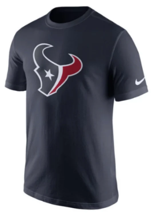 Youth Houston Texans Navy Essential Logo Tee By Nike