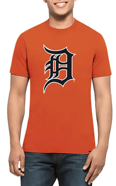 47 Brand Men's Detroit Tigers Orange Primary Logo Club Tee