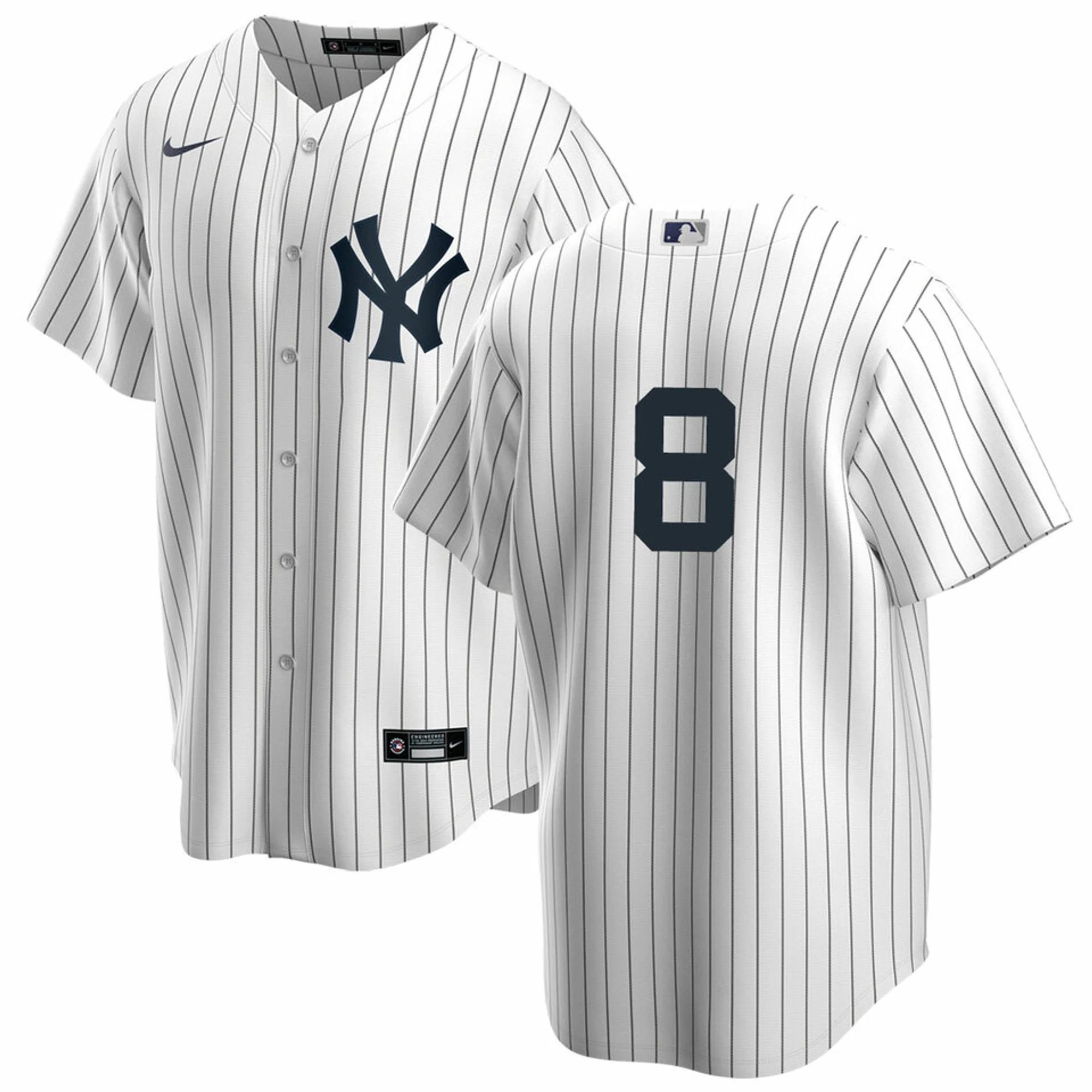 Men's Nike Yogi Berra #8 White New York Yankees Home Official Replica Player Jersey
