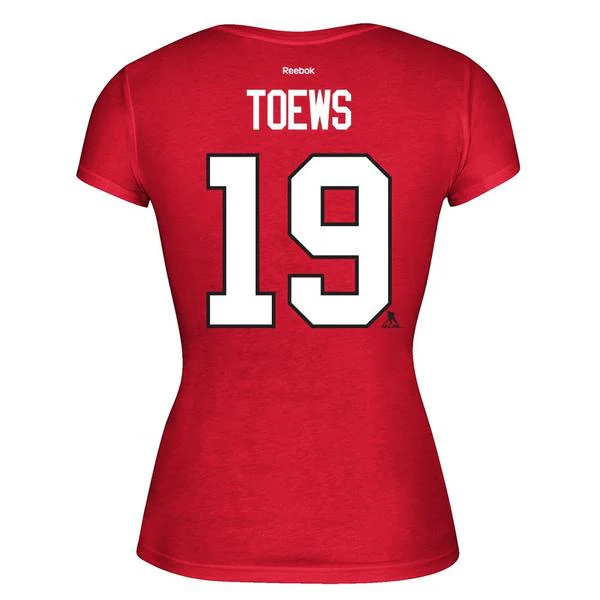 Women's Chicago Blackhawks Jonathan Toews 2015 Stanley Cup Champions Player Tee