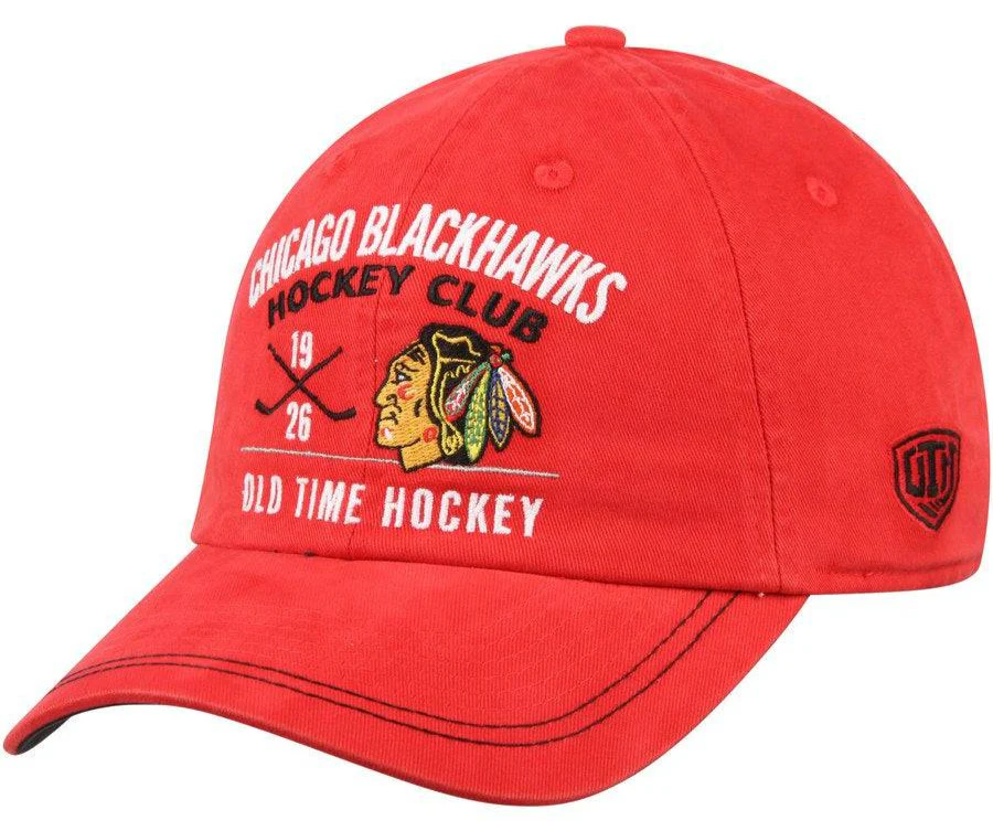 Old Time Hockey Chicago Blackhawks Red Dover Slouch Adjustable Hat
