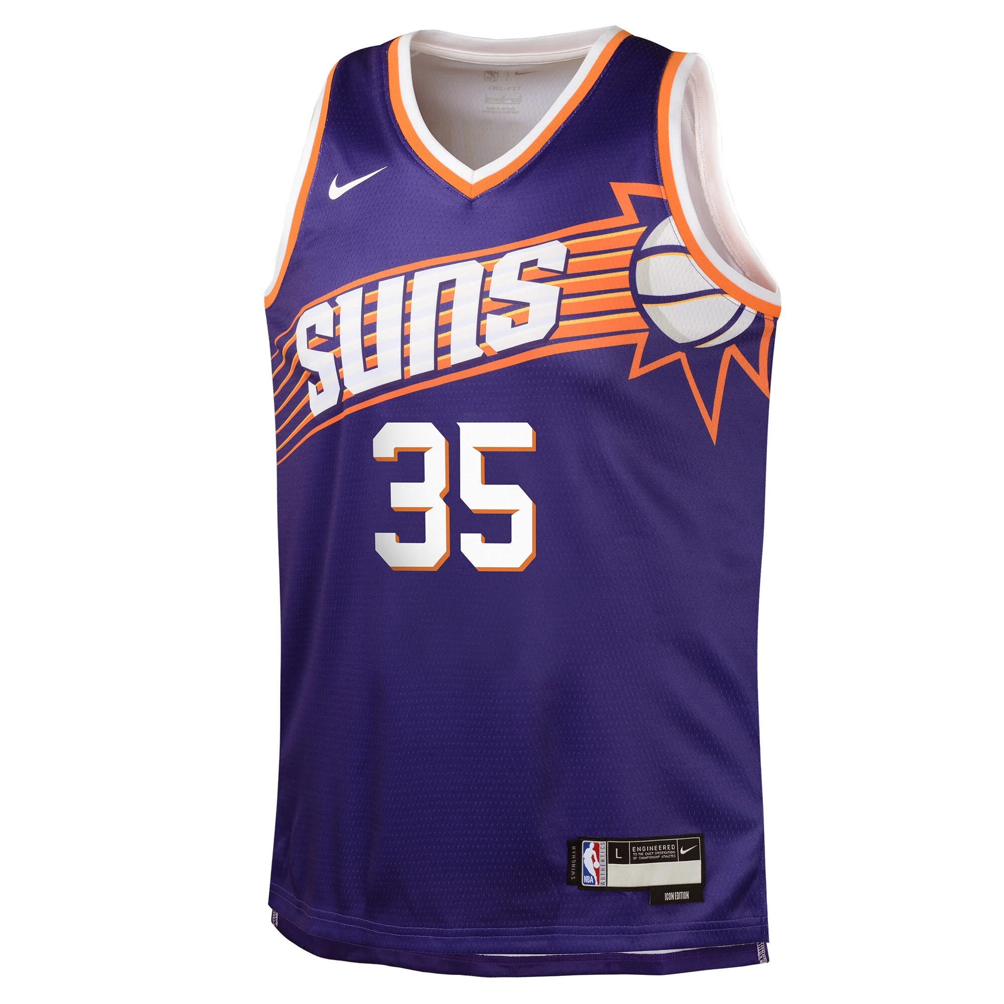Youth Kevin Durant Phoenix Suns Nike Purple Icon Edition Swingman Jersey