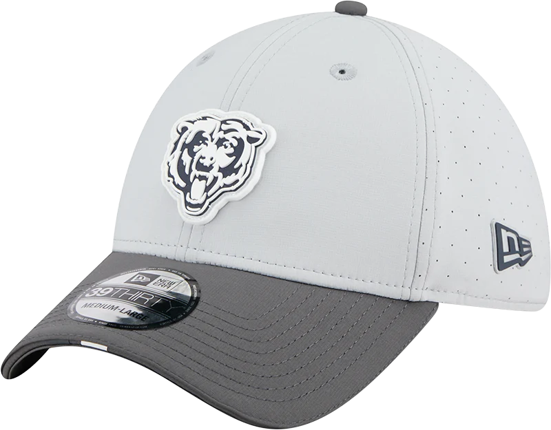 Men's Chicago Bears New Era Gray/Graphite 2025 NFL Training Camp 39THIRTY Flex Hat