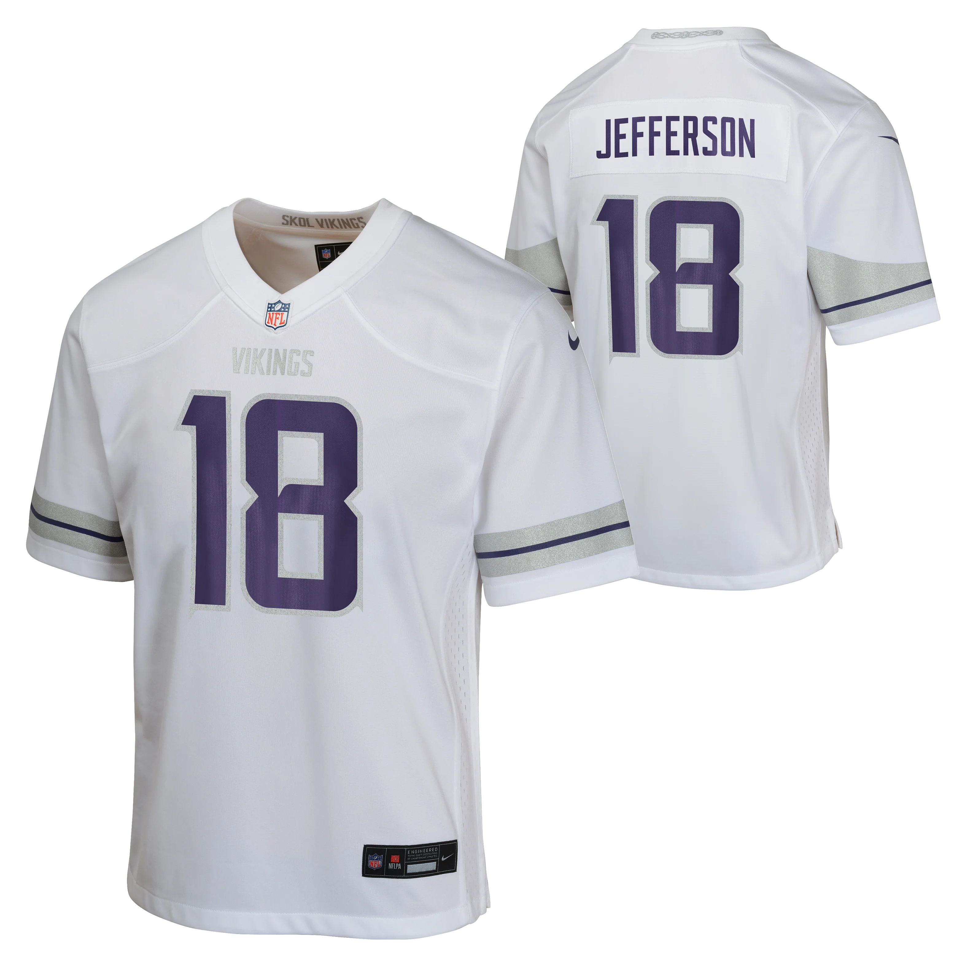 Youth Justin Jefferson Minnesota Vikings Winter Warrior Nike Game Jersey