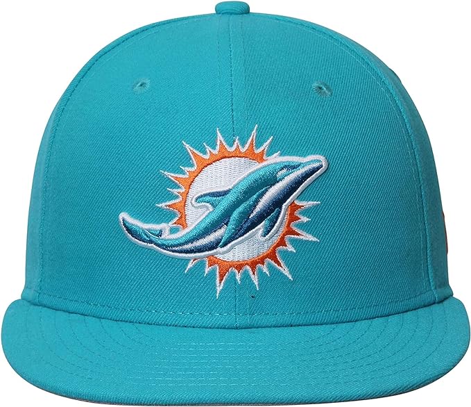 Men's Miami Dolphins New Era Teal Breeze Basic 59FIFTY Fitted Hat