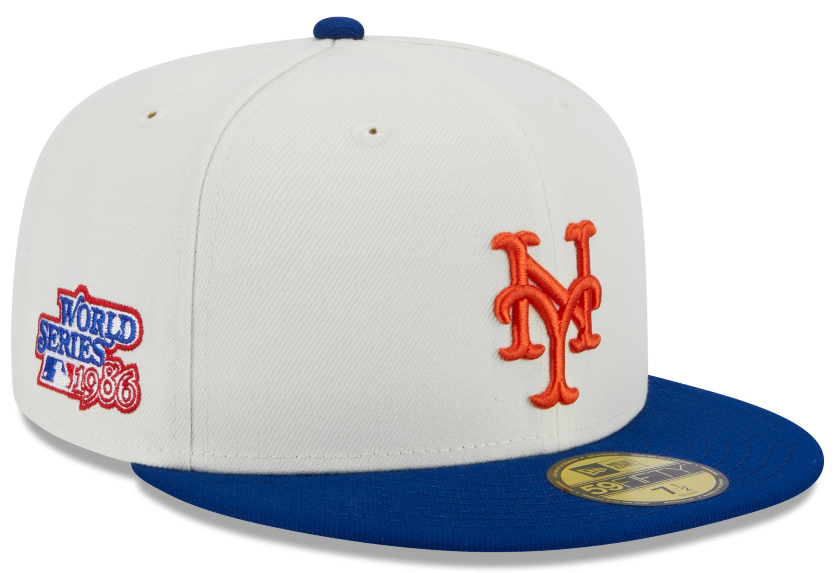 New York Mets 1982 World Series Cream/Royal New Era Retro 59FIFTY Fitted Hat