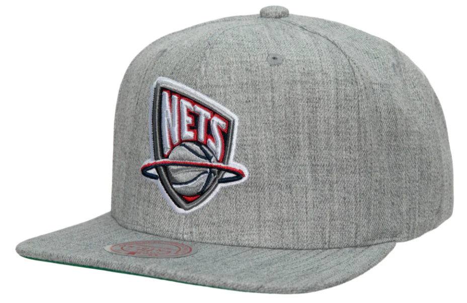 New Jersey Nets HWC Gray Heather 2.0 Mitchell & Ness Snapback Hat