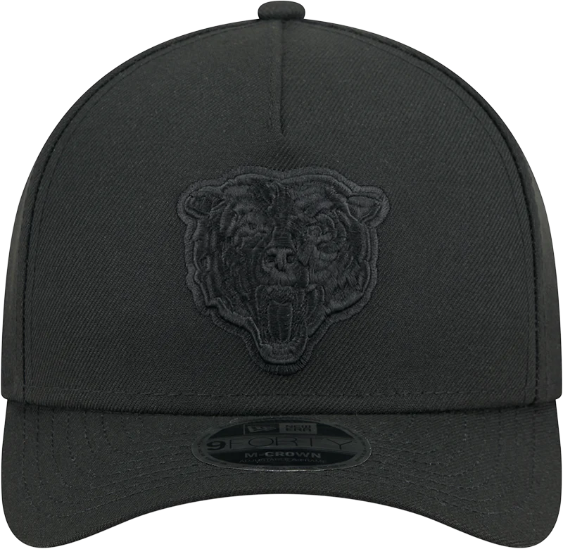 Chicago Bears New Era Black Tonal Primary 9FORTY A-Frame M-Crown Adjustable Hat