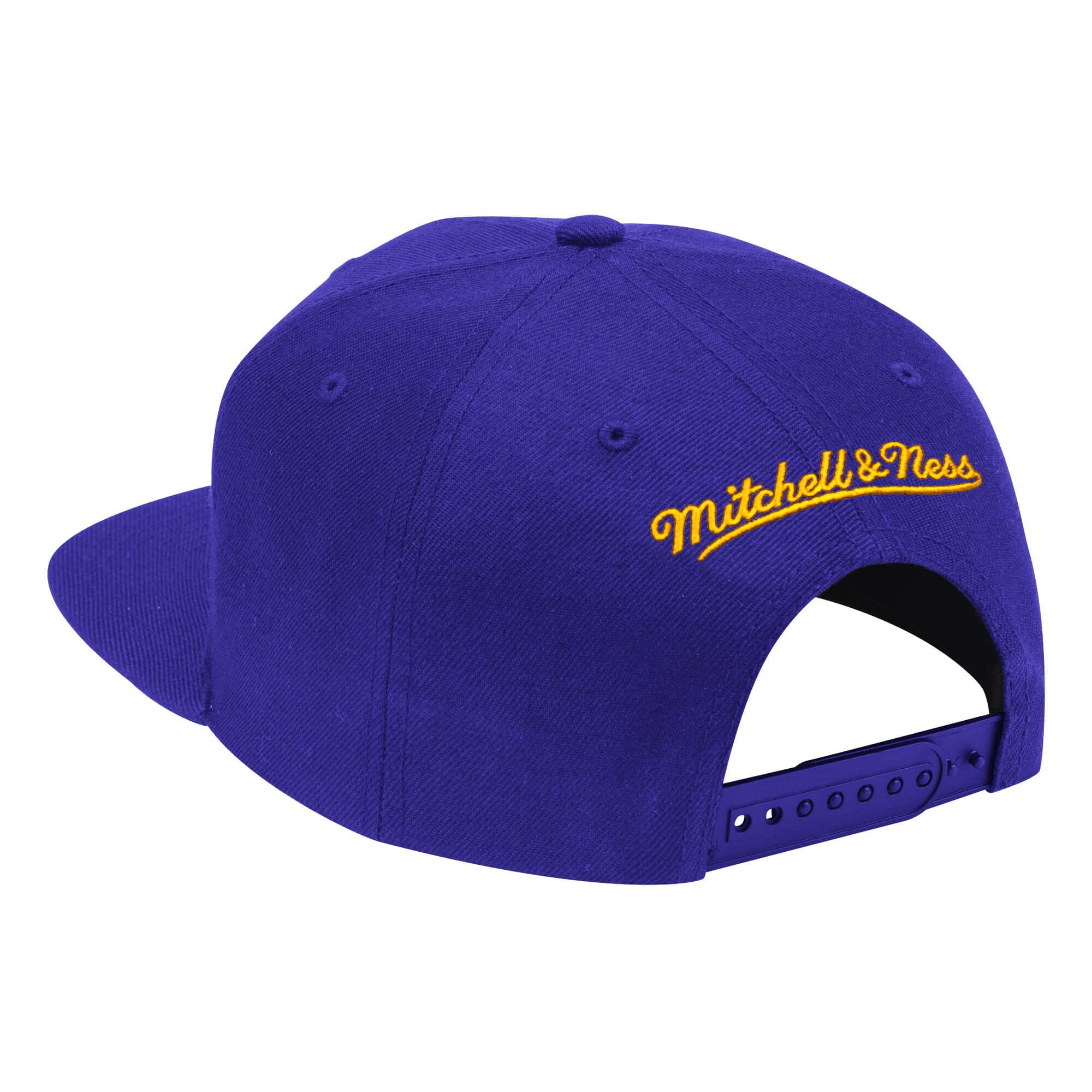 Mens NBA Los Angeles Lakers Purple Team Ground Snapback Hat By Mitchell And Ness