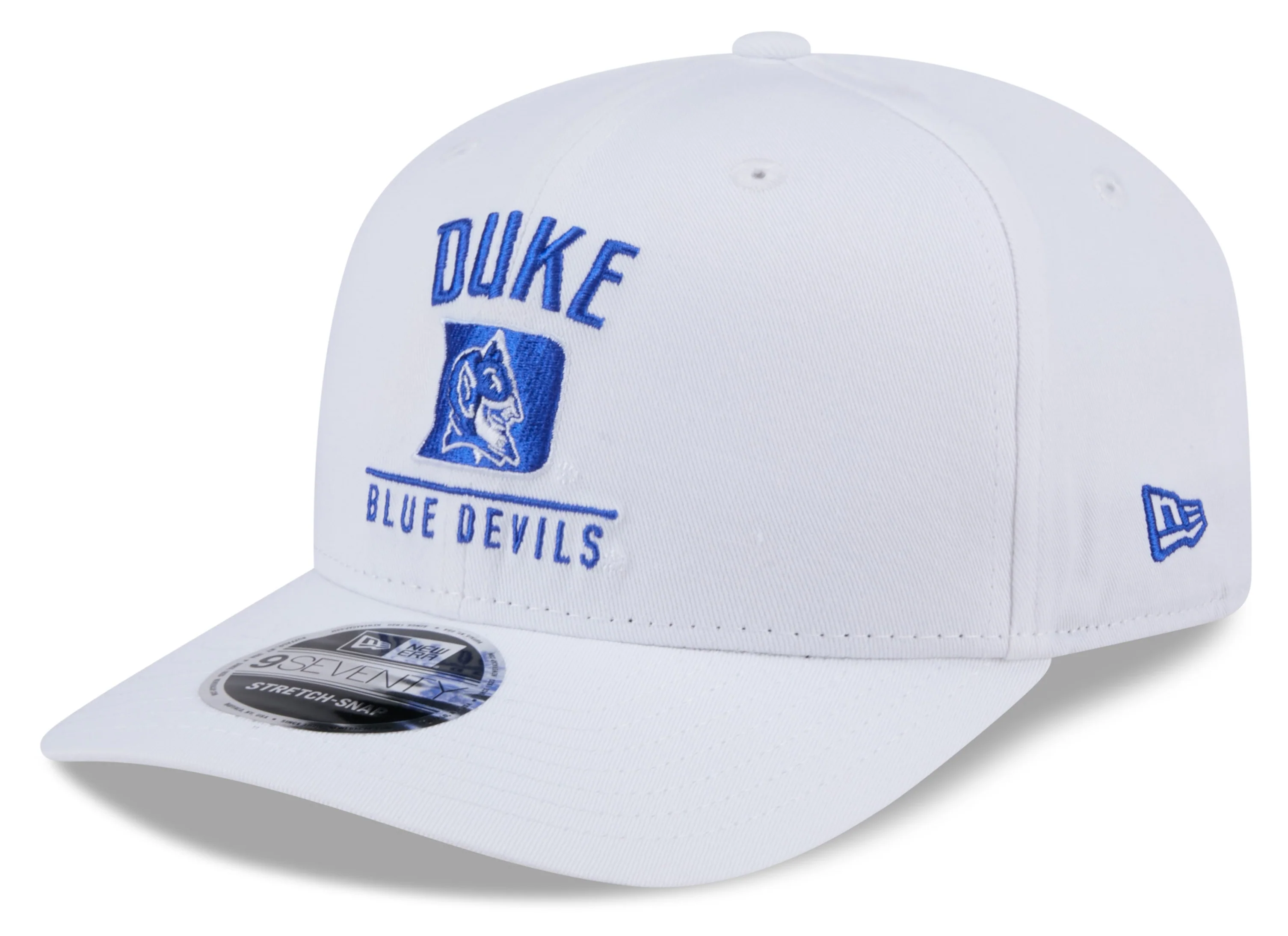 Duke Blue Devils New Era Team White 9SEVENTY Adjustable Hat