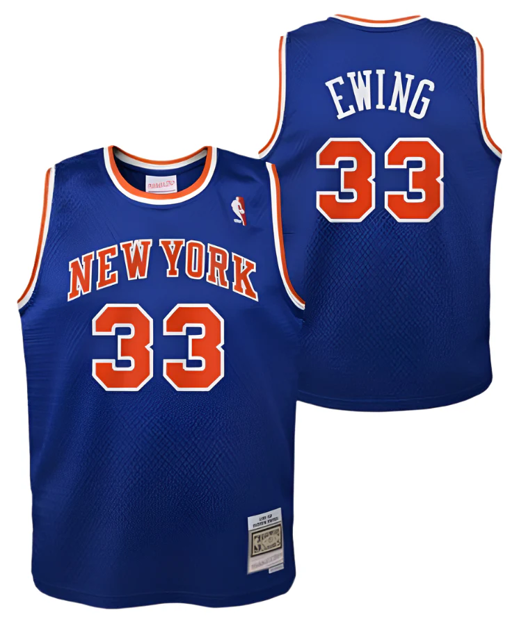 Youth New York Knicks Patrick Ewing Mitchell & Ness Blue 1991-92 Hardwood Classics Swingman Jersey