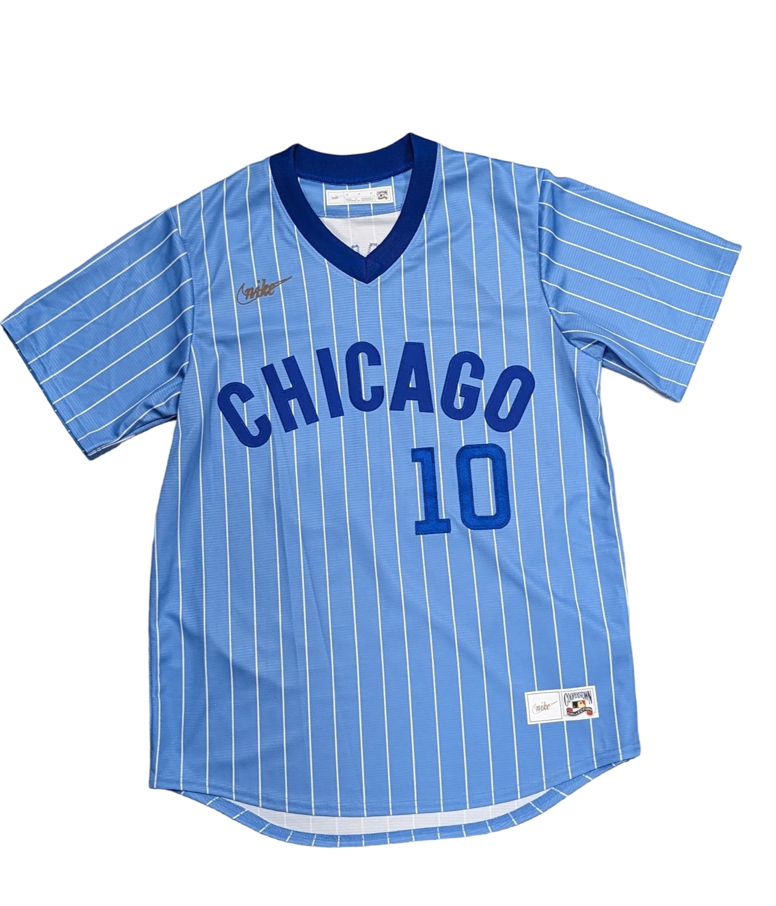 Men's Ron Santo Chicago Cubs Cooperstown Powder Blue NIKE Replica Jersey