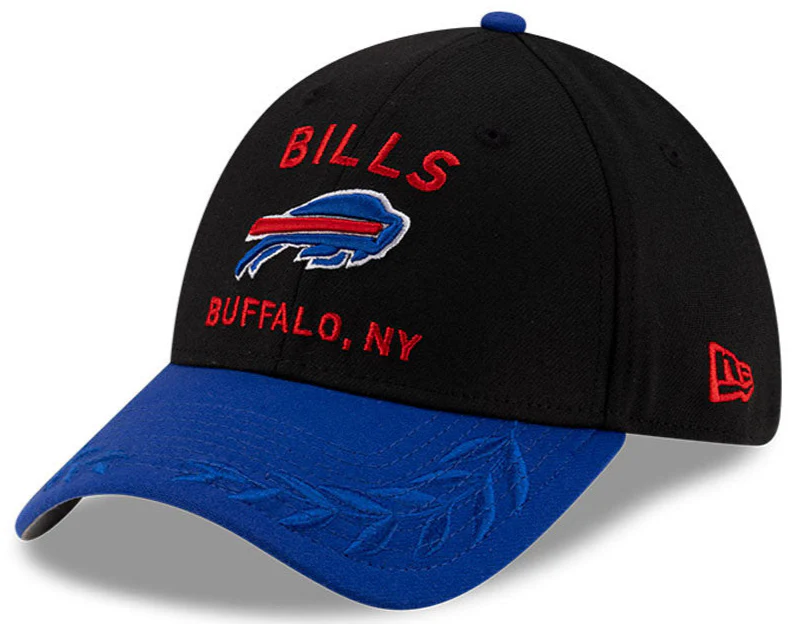 Men's Buffalo Bills New Era 2025 NFL Draft Black 39THIRTY Flex Fit Hat