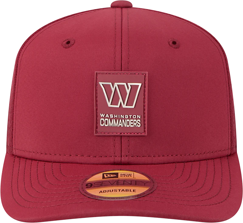 Men's Washington Commanders New Era Crimson 2025 Sideline 9SEVENTY Trucker Adjustable Hat