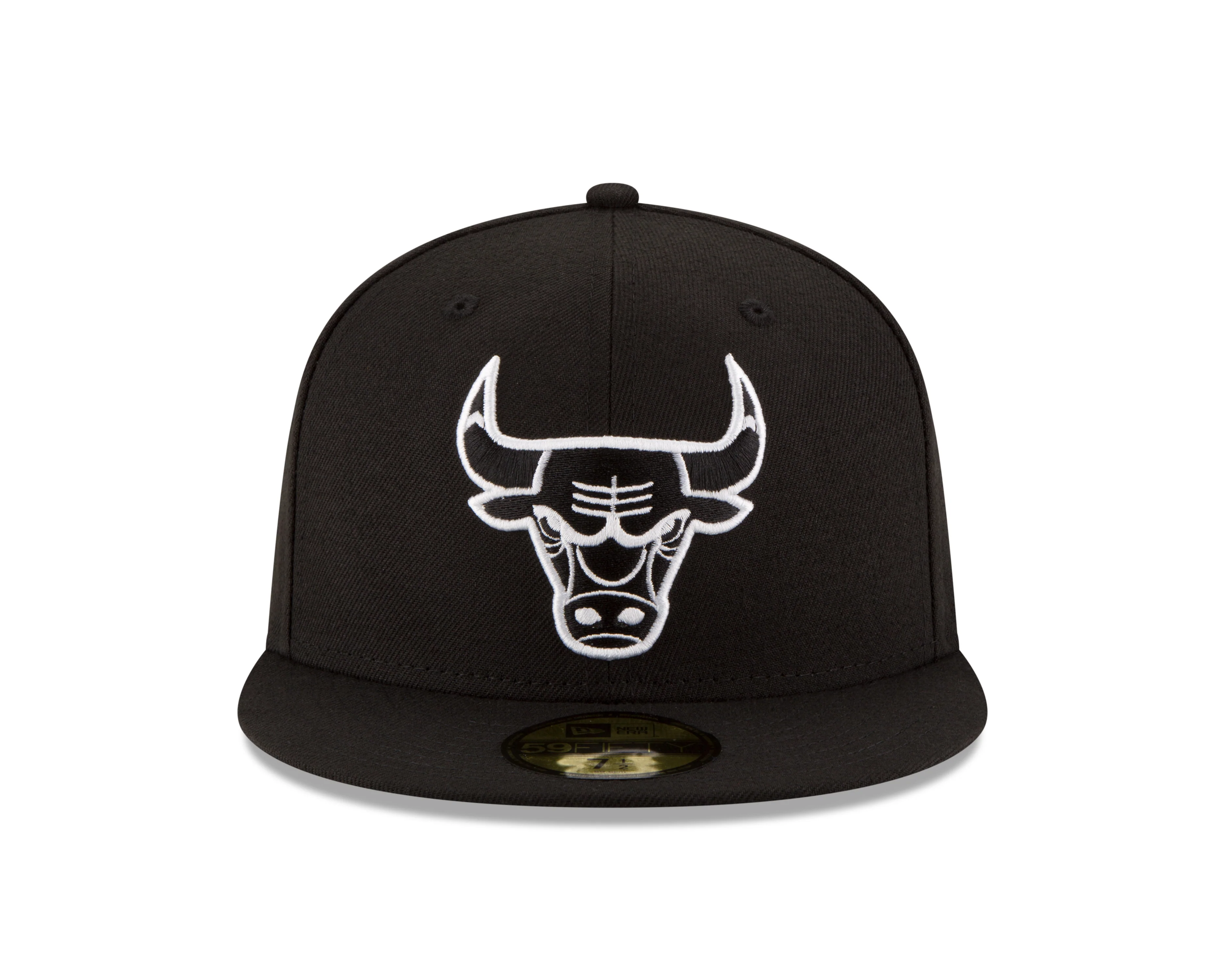 Men's NBA Chicago Bulls Black/White 59Fifty Fitted Hat