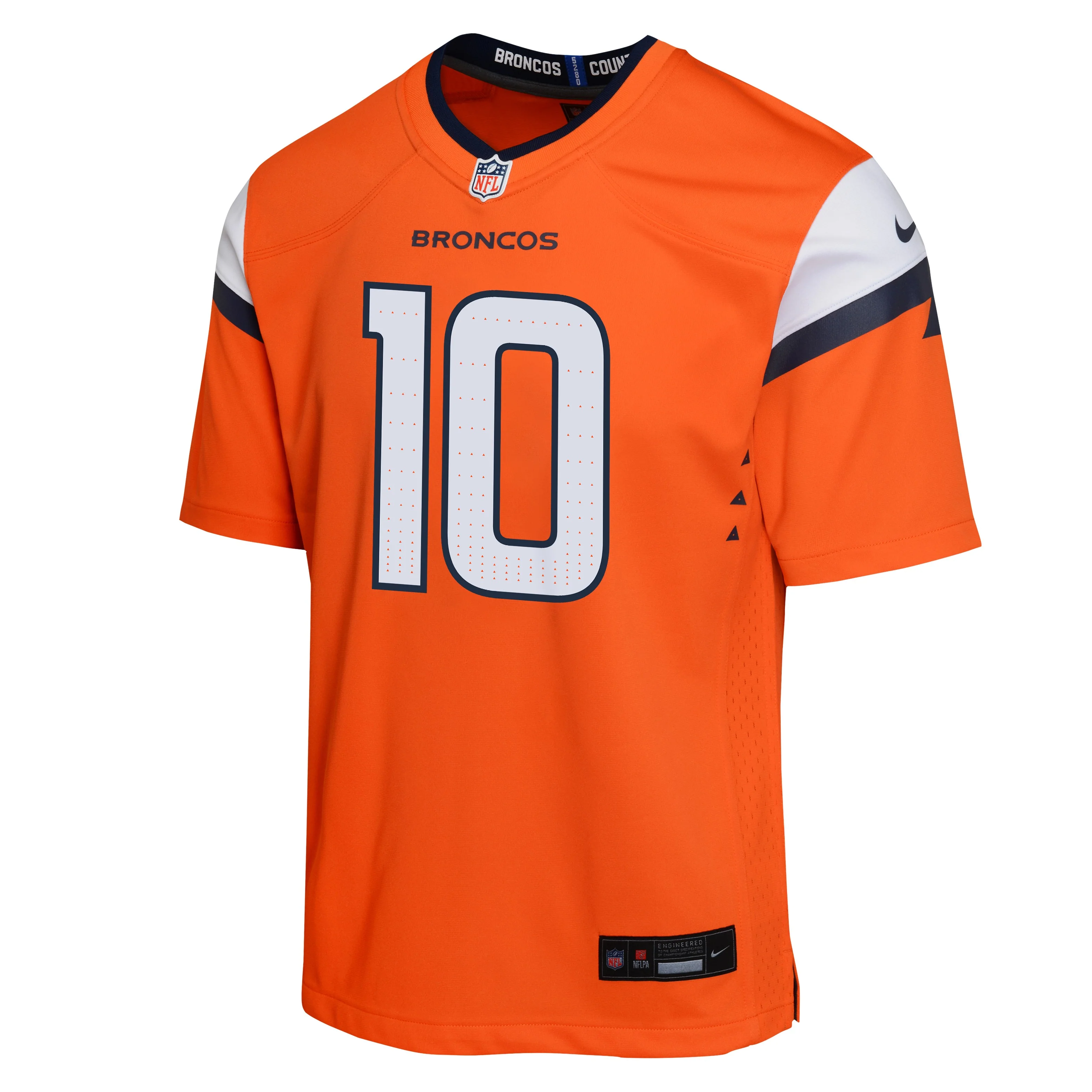 Youth Denver Broncos Bo Nix Nike Orange Game Team Jersey