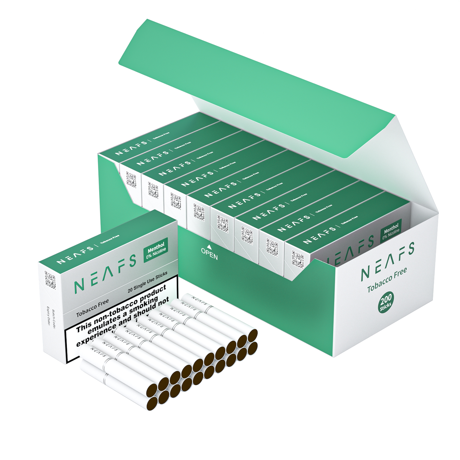 Neafs Tobacco Sticks – 0% Nicotine(One box - 200 pieces)