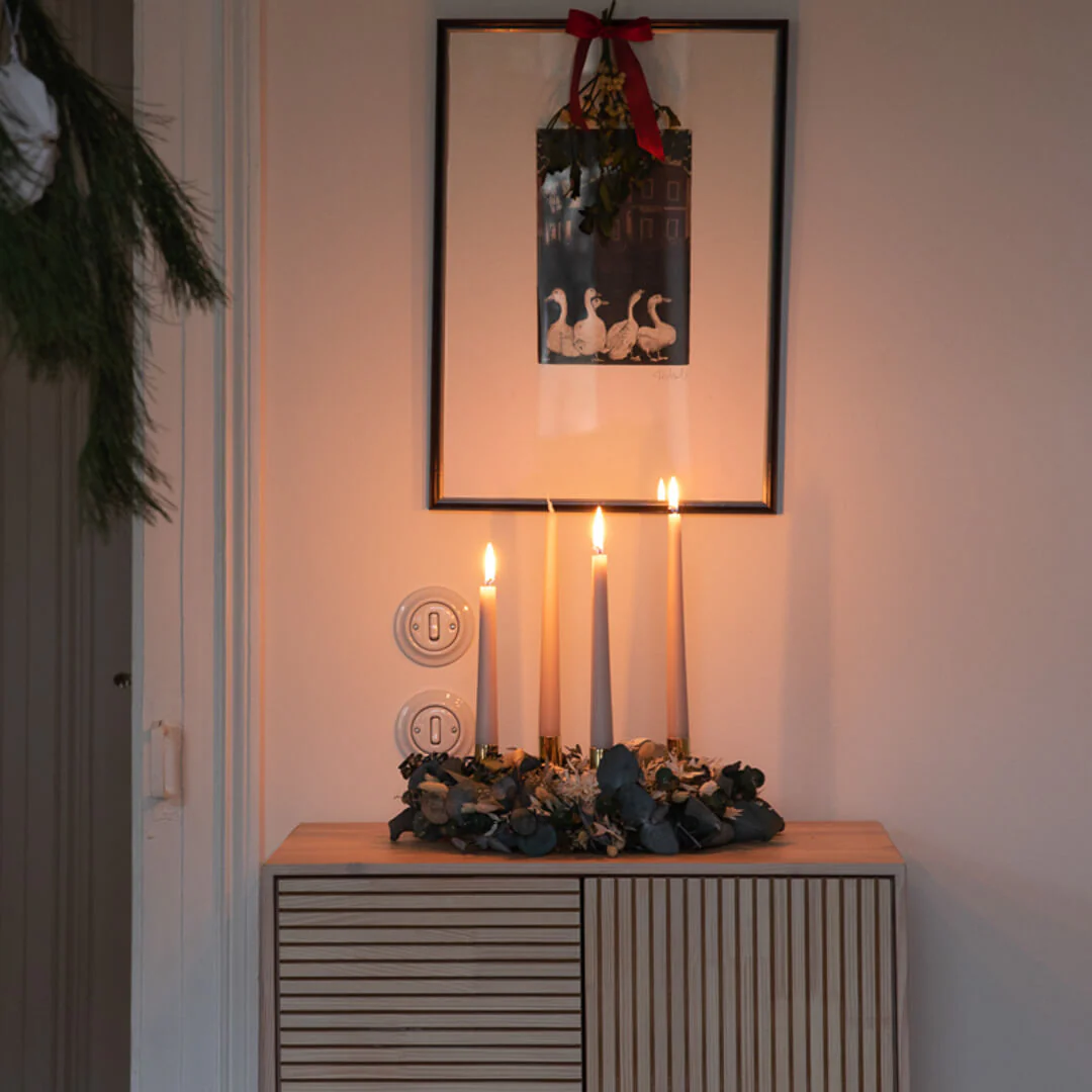 Adventskranz Trockenblumen 