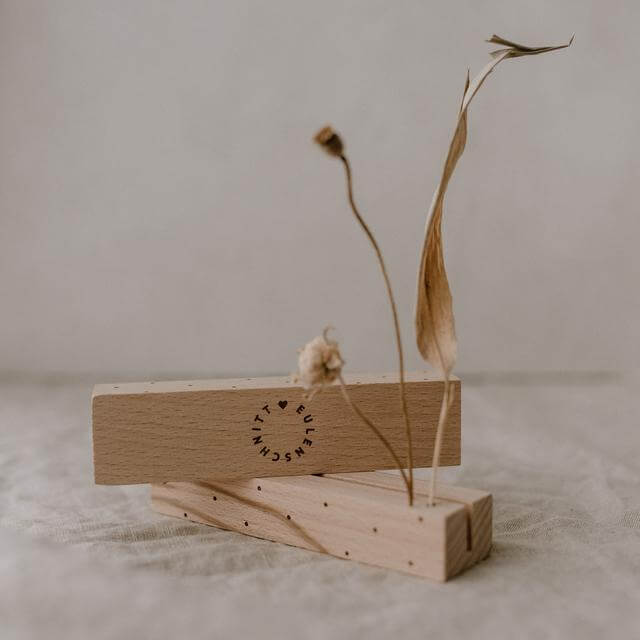 2x Trockenblumenständer gepunktet inkl. Trockenblumen