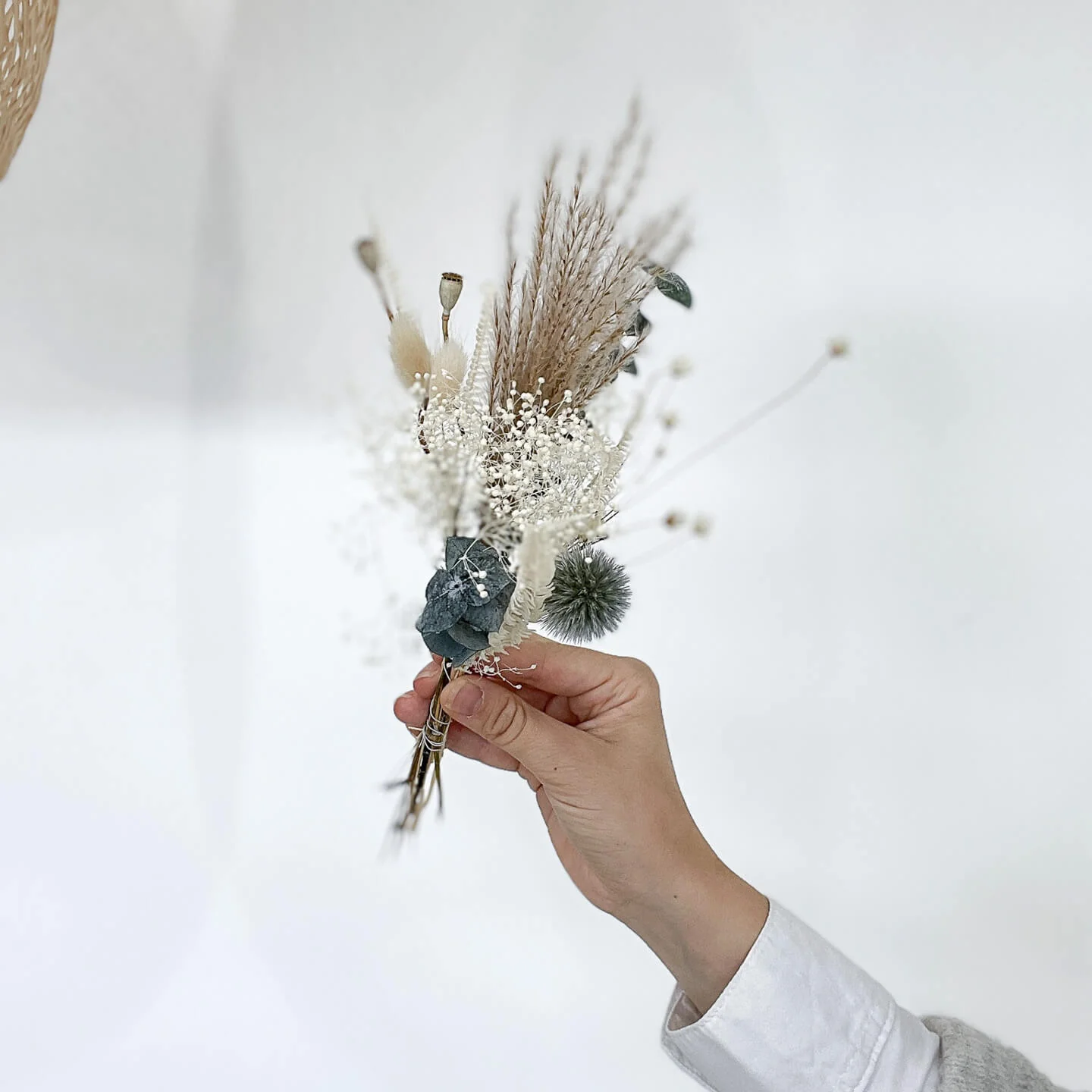 Trockenblumenstrauß Mini Eukalyptus Distel