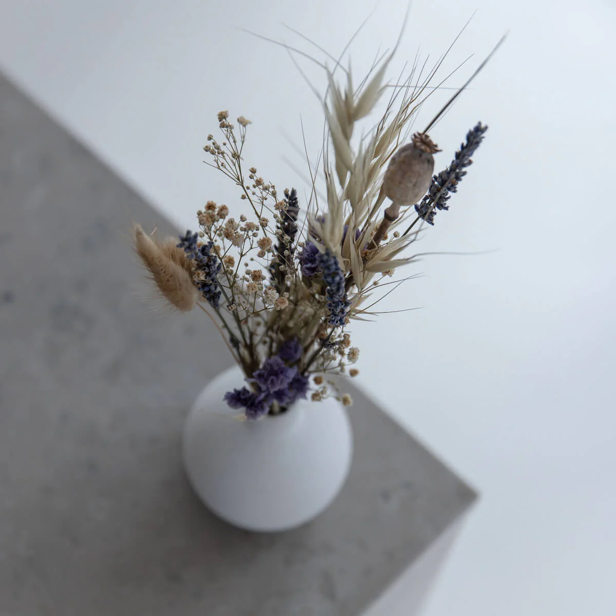 Trockenblumenstrauß Mini Wildblume blau