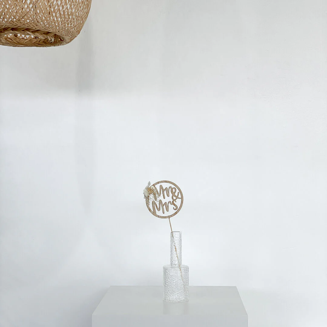 Caketopper Mr&Mrs aus Holz