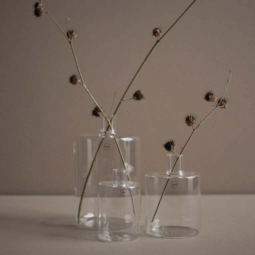 dbkd Pipe Vase Glas - die perfekte Vase für kleine Sträuße