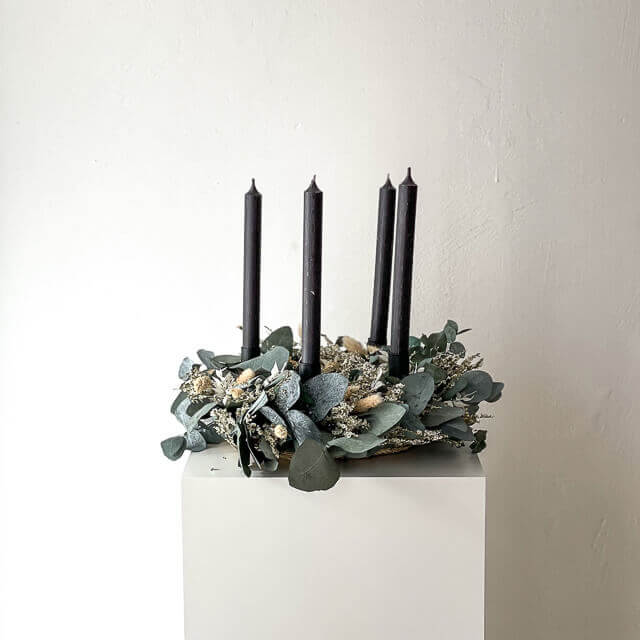 Adventskranz Trockenblumen 