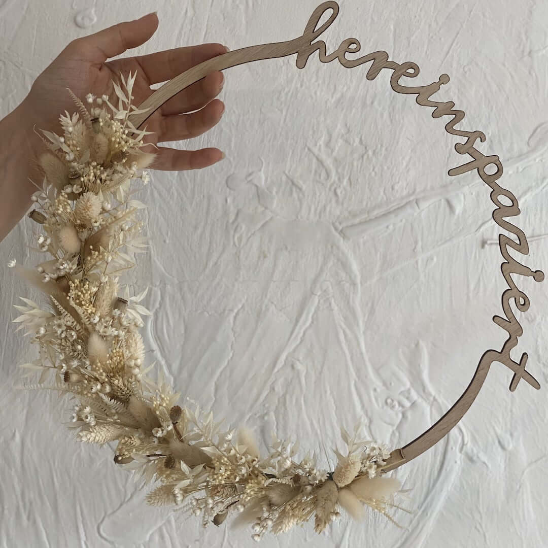 Eulenschnitt Holzkranz 